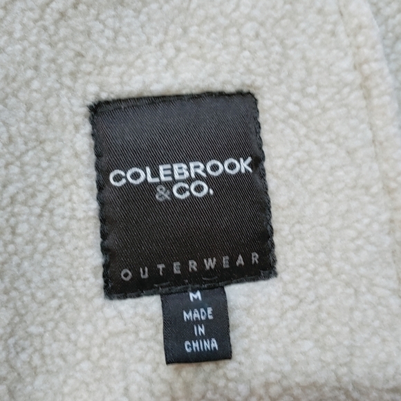 Colebrook Suede Leather Duster Notch Collar Mid Length Sz M - Picture 4 of 8